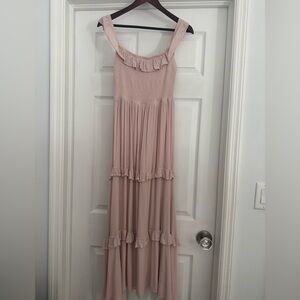 Express Sz M Elegant Pink Ruffle Dress.